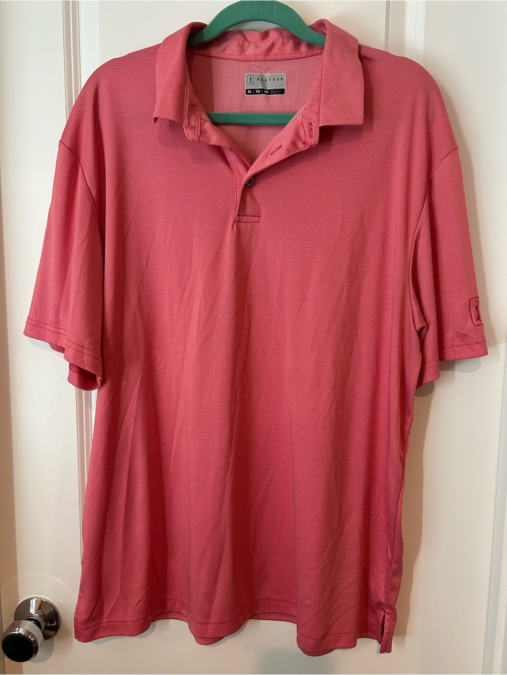 PGA Tour Men's Polo Shirt - Coral Pink